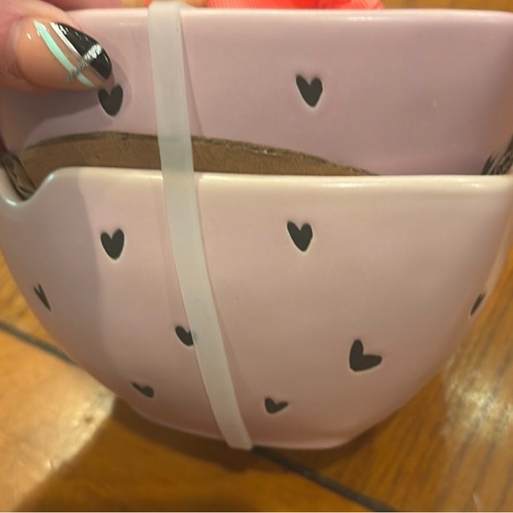 Rae Dunn two heart bowls with chopsticks - Picture 3 of 7